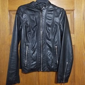 Black leather jacket